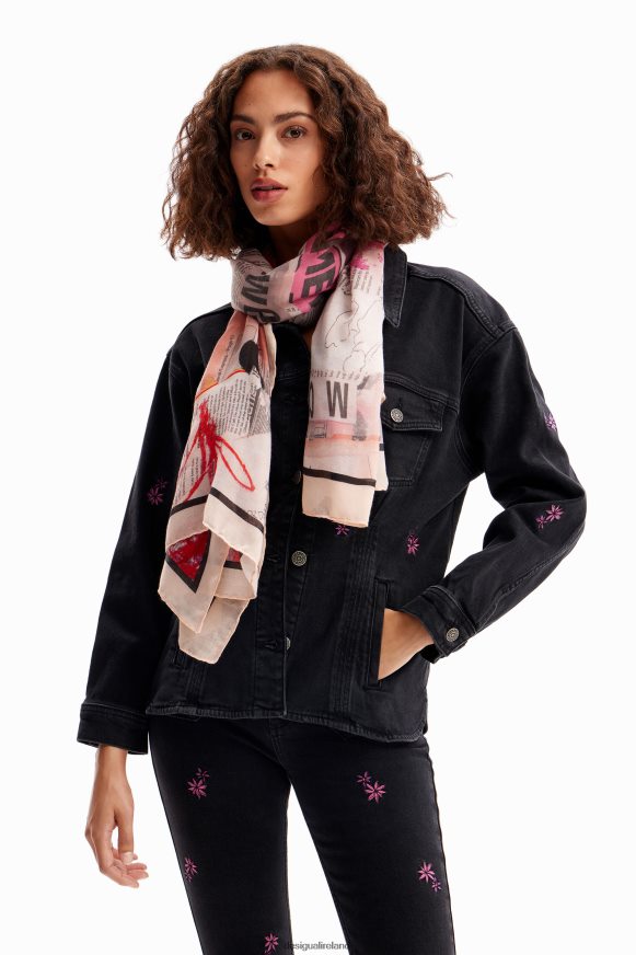 Desigual Women Rectangular newspaper foulard Accessory PFVZ0B1412
