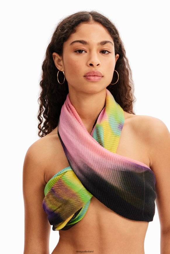 Desigual Women Rectangular pleated tie-dye foulard Accessory PFVZ0B334