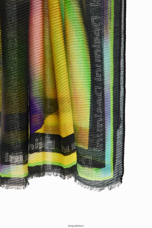 Desigual Women Rectangular pleated tie-dye foulard Accessory PFVZ0B334