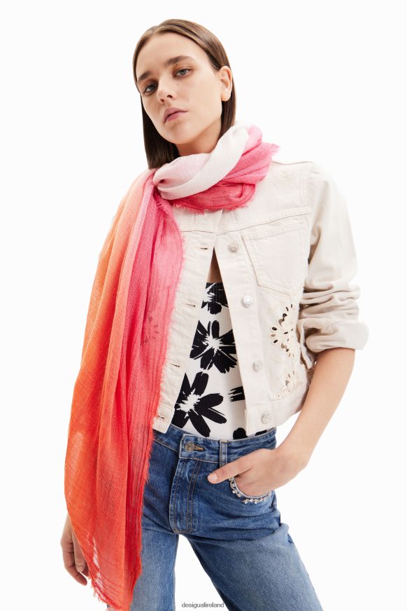 Desigual Women Rectangular tie-dye gradient foulard Accessory PFVZ0B1409