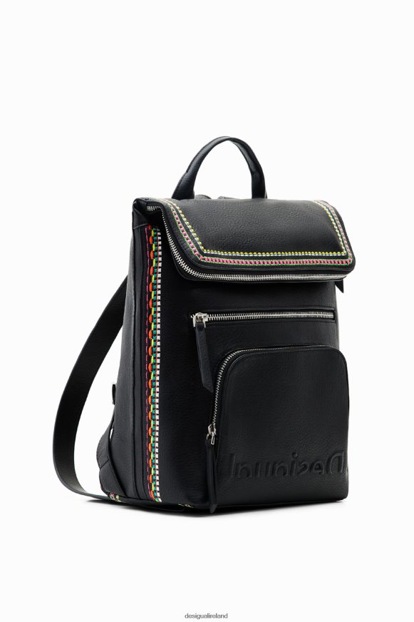 Desigual Women Midsize embroidered-flap backpack Accessory PFVZ0B1183