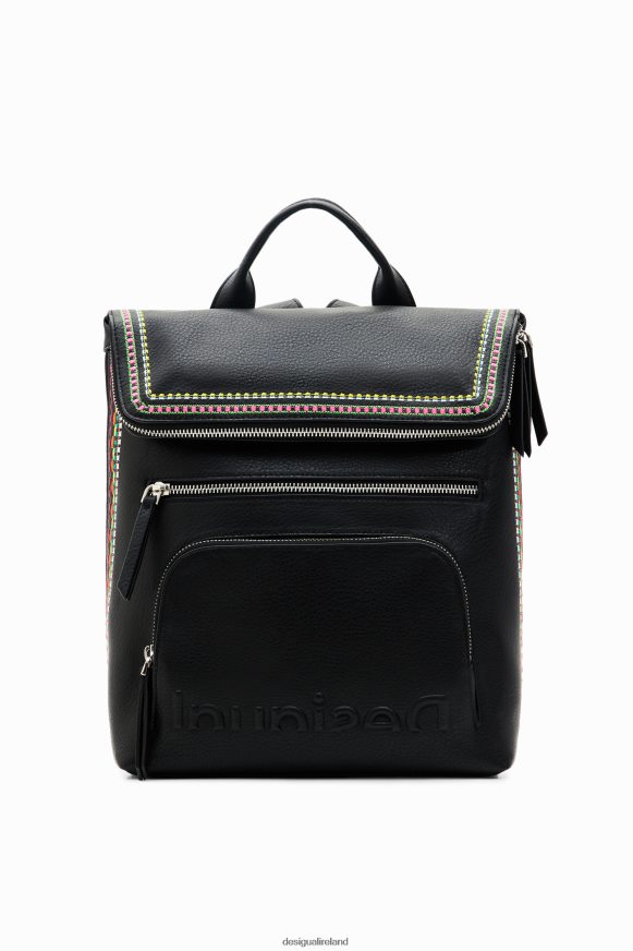 Desigual Women Midsize embroidered-flap backpack Accessory PFVZ0B1183