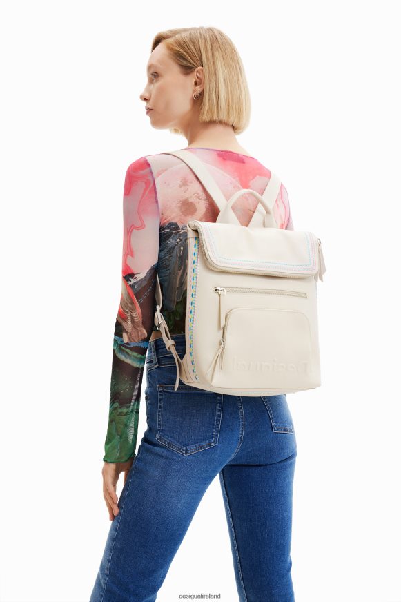 Desigual Women Midsize embroidered-flap backpack Accessory PFVZ0B1357