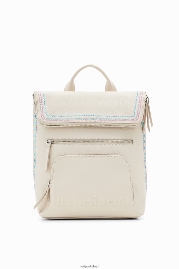 Desigual Women Midsize embroidered-flap backpack Accessory PFVZ0B1357