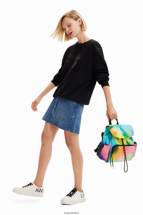 Desigual Women Midsize nylon tie-dye backpack Accessory PFVZ0B721