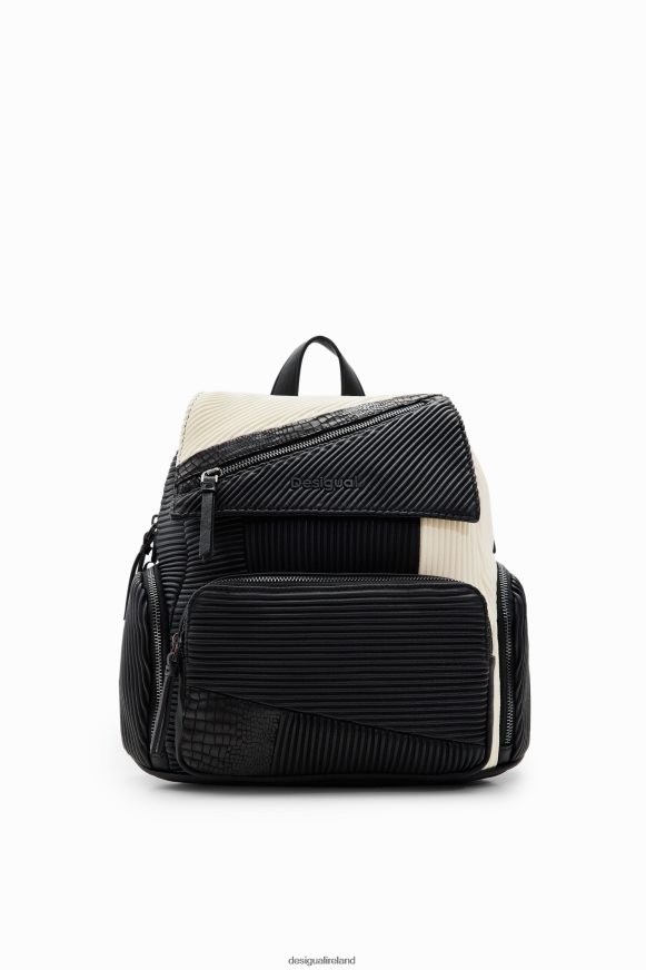 Desigual Women Midsize textured patchwork backpack Accessory PFVZ0B1249