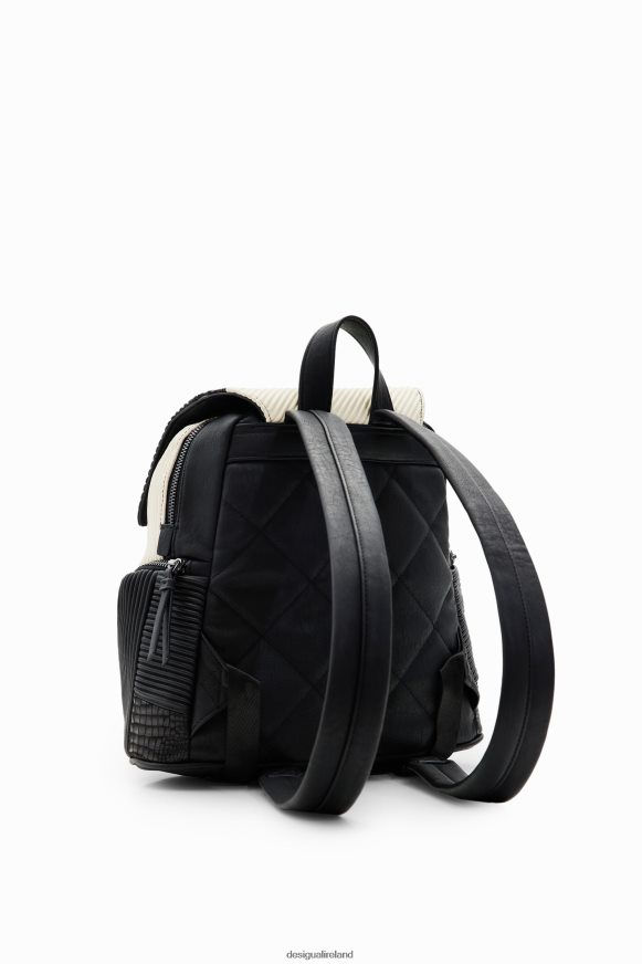 Desigual Women Midsize textured patchwork backpack Accessory PFVZ0B1249