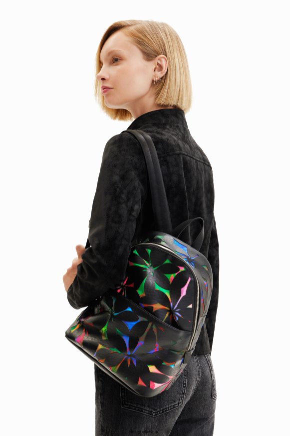 Desigual Women Small backpack with die-cut flowers Accessory PFVZ0B1209