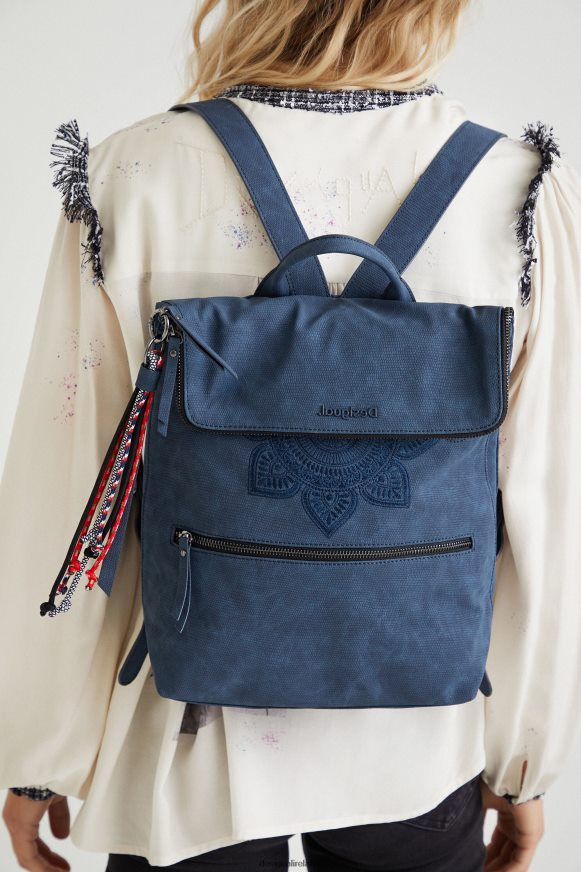 Desigual Women Square backpack extensible flap Accessory PFVZ0B1371