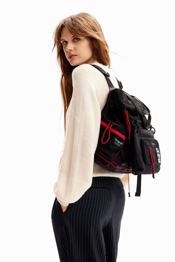 Desigual Women XL multi-position backpack Accessory PFVZ0B1311