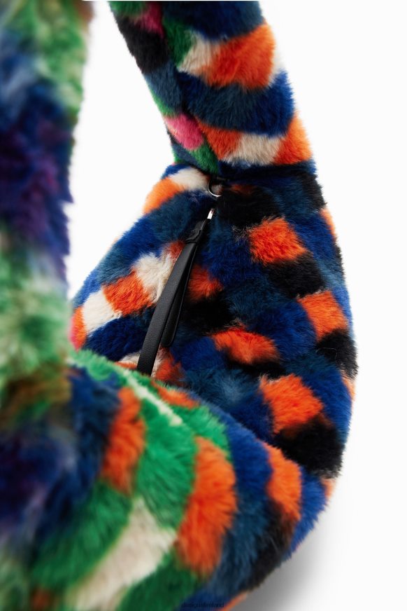 Desigual Women Fur-effect diamond bag Accessory PFVZ0B1268