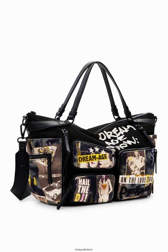 Desigual Women Large canvas newspaper bag Accessory PFVZ0B1254