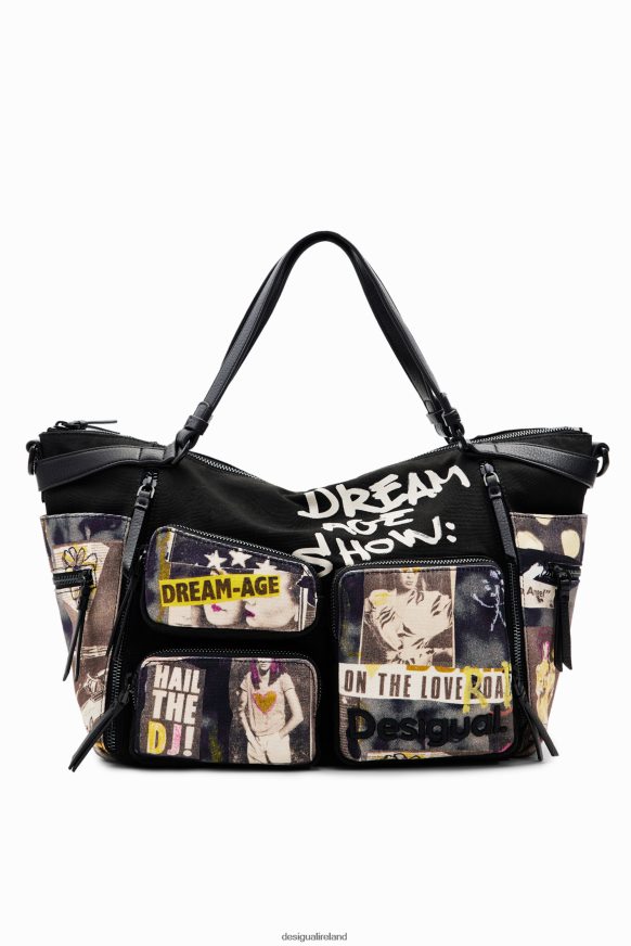 Desigual Women Large canvas newspaper bag Accessory PFVZ0B1254