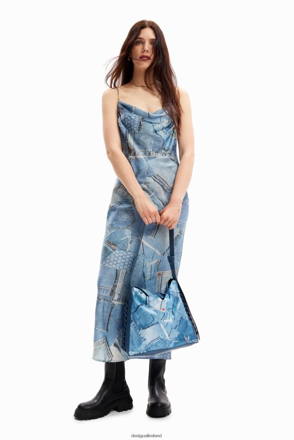 Desigual Women Large denim patchwork bag Accessory PFVZ0B253