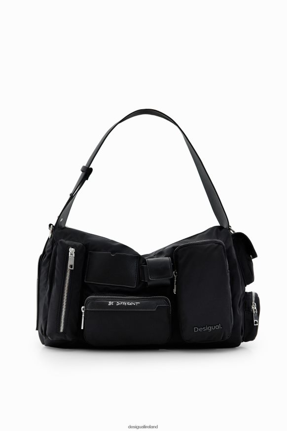 Desigual Women Large nylon pockets bag Accessory PFVZ0B1281