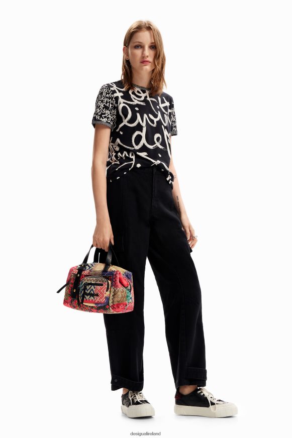 Desigual Women Midsize canvas patchwork bag Accessory PFVZ0B1267