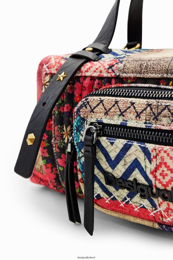 Desigual Women Midsize canvas patchwork bag Accessory PFVZ0B1267