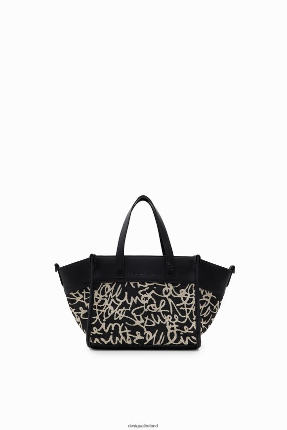 Desigual Women Midsize canvas text bag Accessory PFVZ0B1217