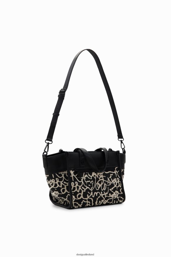 Desigual Women Midsize canvas text bag Accessory PFVZ0B1217