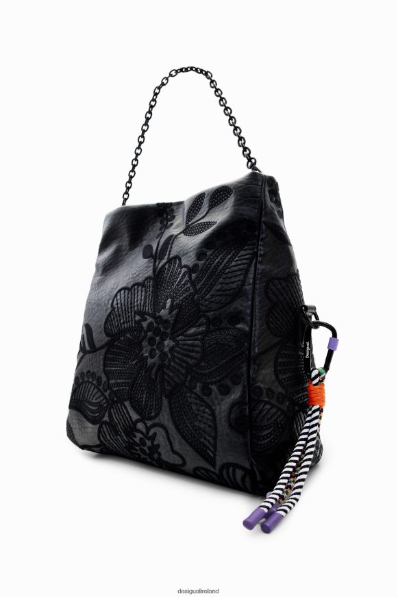 Desigual Women Midsize floral embroidery bag Accessory PFVZ0B1259