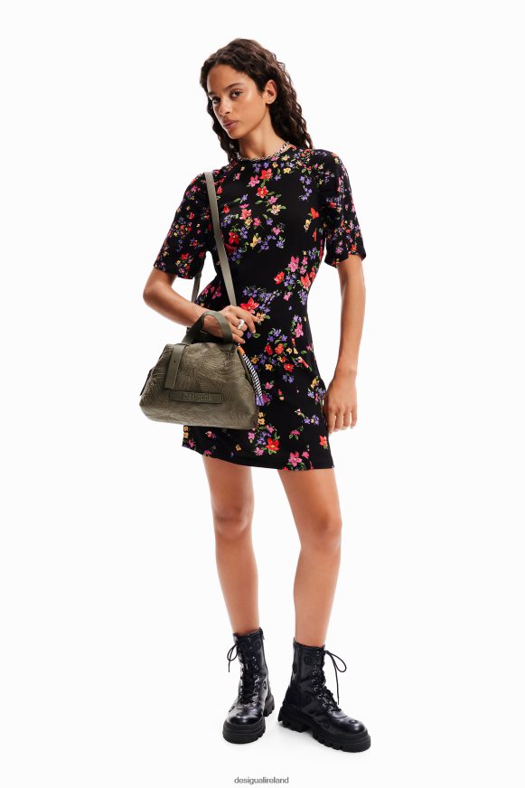 Desigual Women Midsize floral embroidery bag Accessory PFVZ0B1260
