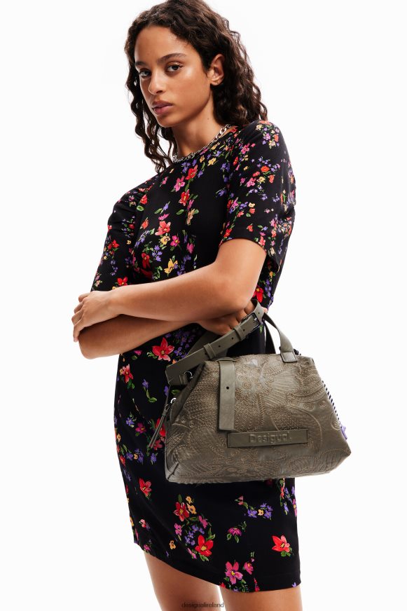 Desigual Women Midsize floral embroidery bag Accessory PFVZ0B1260