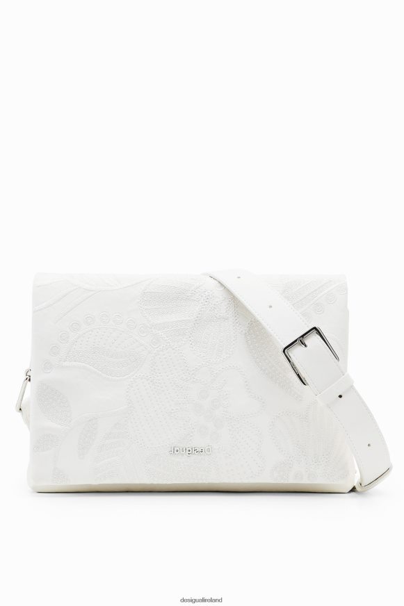 Desigual Women Midsize crossbody bag with embroidered flowers Accessory PFVZ0B1313