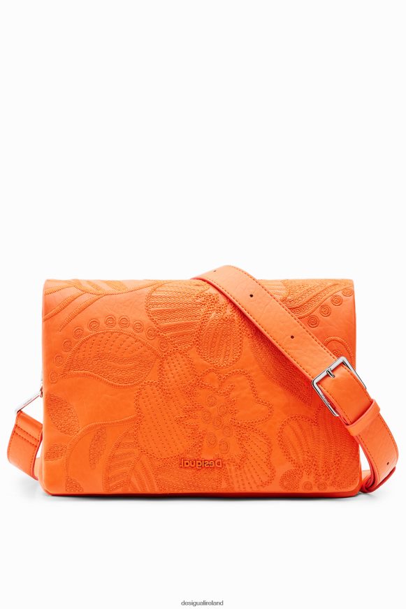 Desigual Women Midsize crossbody bag with embroidered flowers Accessory PFVZ0B1331