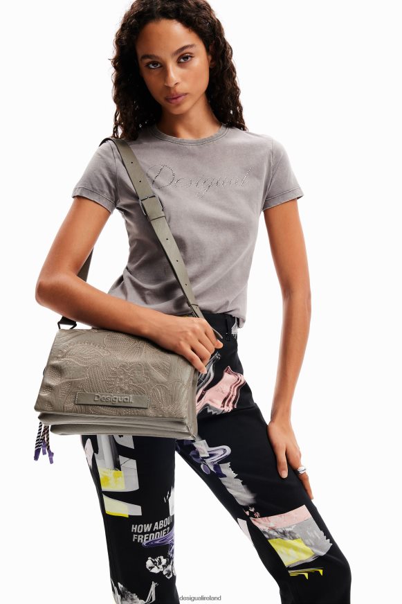 Desigual Women Midsize floral embroidery crossbody bag Accessory PFVZ0B1199