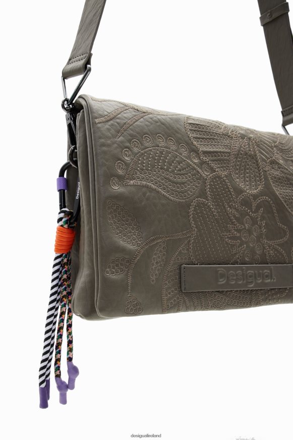Desigual Women Midsize floral embroidery crossbody bag Accessory PFVZ0B1199