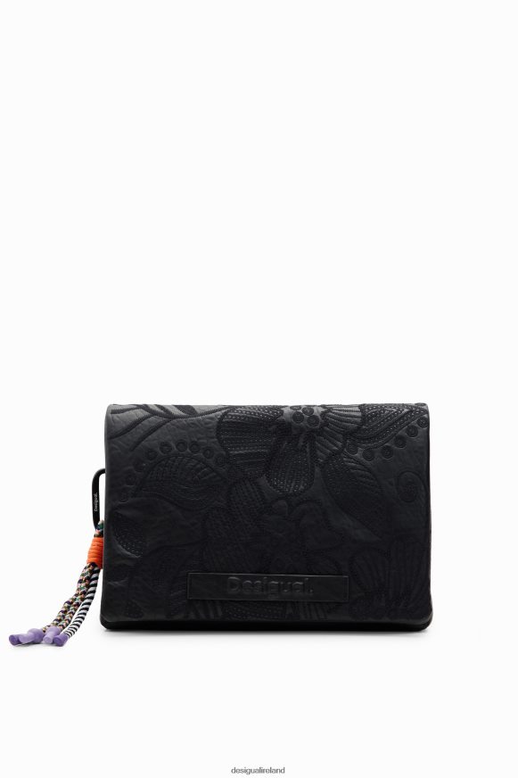 Desigual Women Midsize floral embroidery crossbody bag Accessory PFVZ0B1304