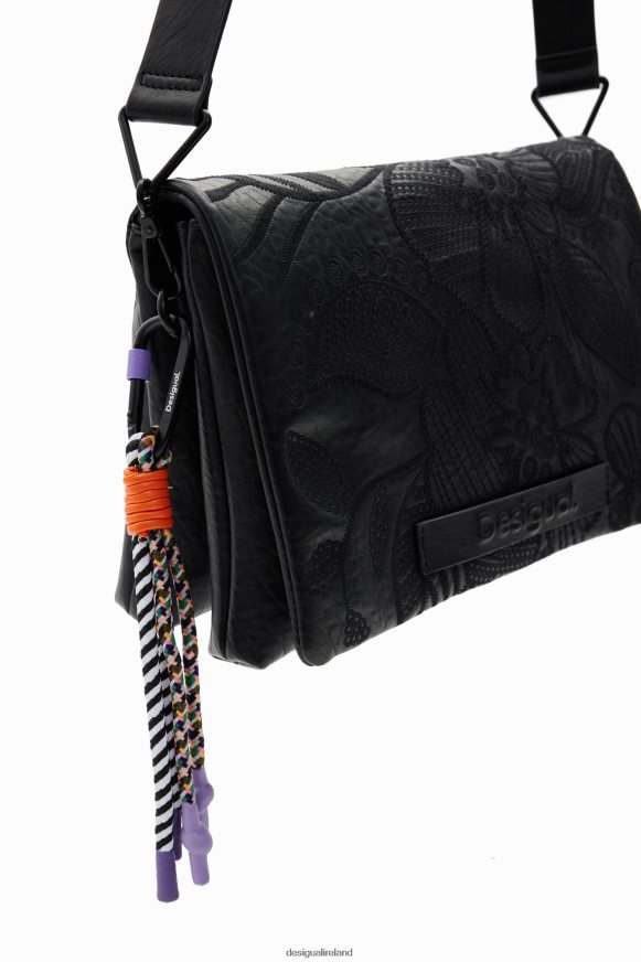 Desigual Women Midsize floral embroidery crossbody bag Accessory PFVZ0B1304