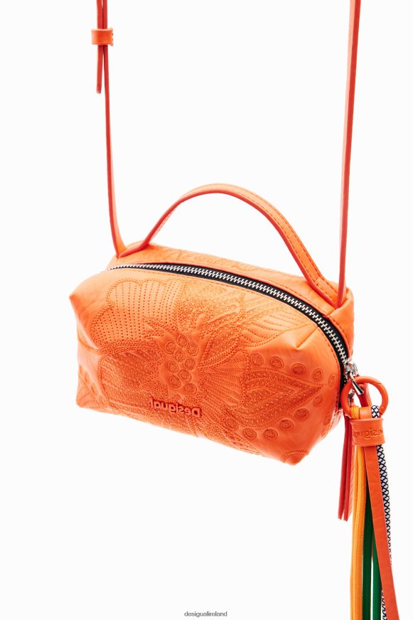 Desigual Women Mini crossbody bag with embroidered flowers Accessory PFVZ0B1329