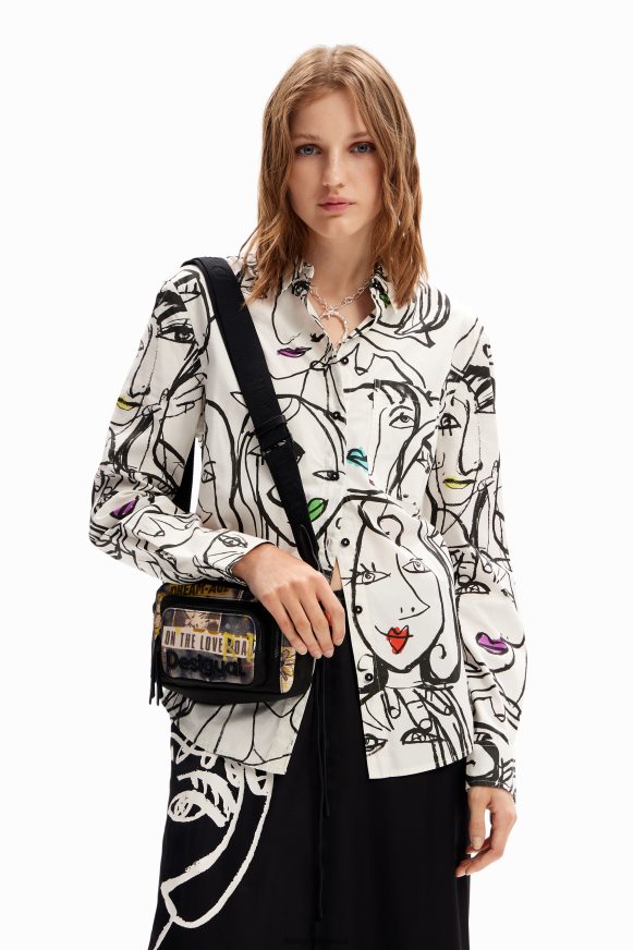 Desigual Women Small canvas newspaper crossbody bag Accessory PFVZ0B1272