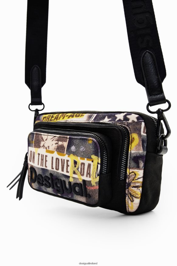 Desigual Women Small canvas newspaper crossbody bag Accessory PFVZ0B1272