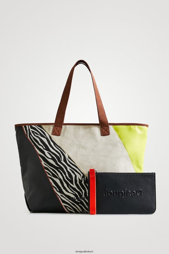 Desigual Women XL patchwork shopper Accessory PFVZ0B1398