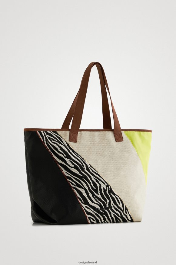 Desigual Women XL patchwork shopper Accessory PFVZ0B1398