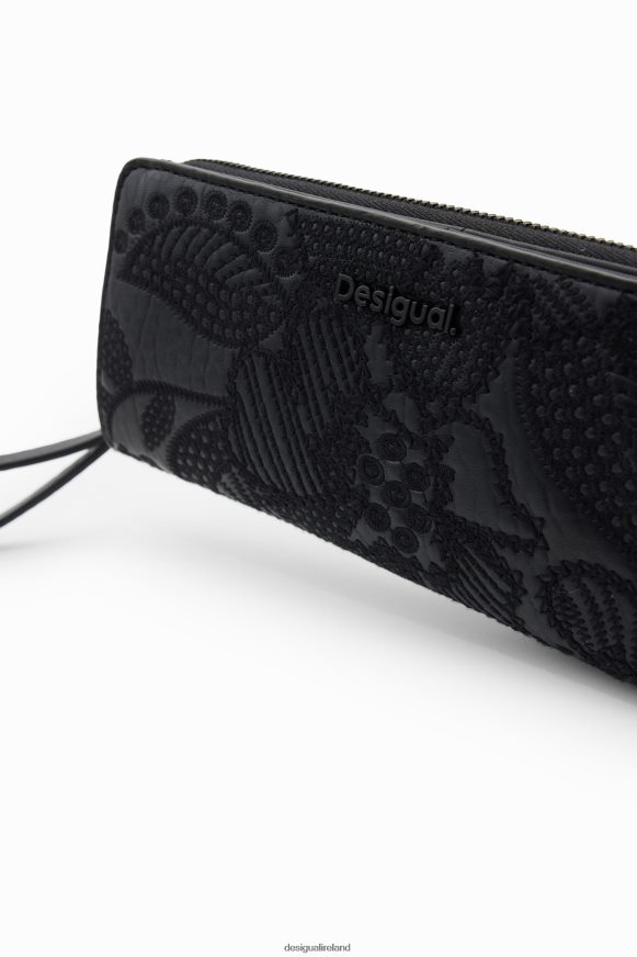 Desigual Women Large floral embroidery wallet Accessory PFVZ0B1262