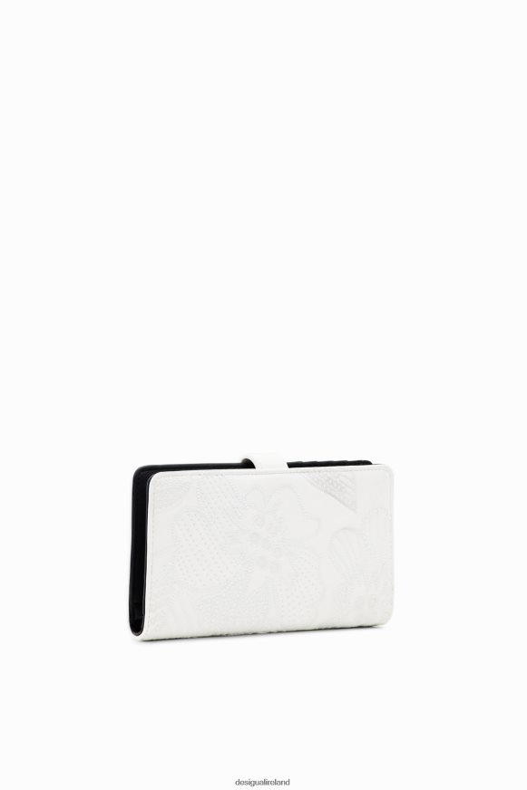Desigual Women Midsize wallet with embroidered flowers Accessory PFVZ0B1205