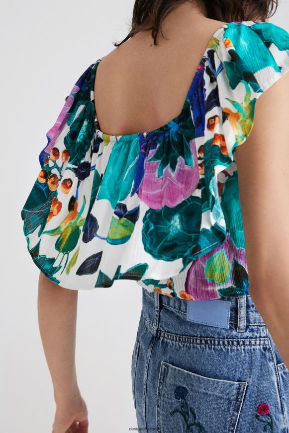 Desigual Women Boat neck floral bodysuit Clothing PFVZ0B882