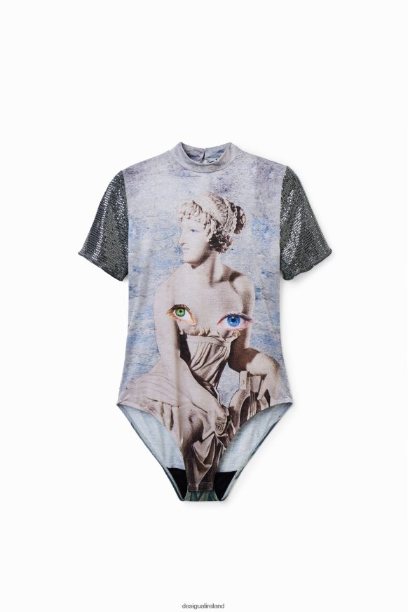 Desigual Women Metallic knit bodysuit Clothing PFVZ0B866