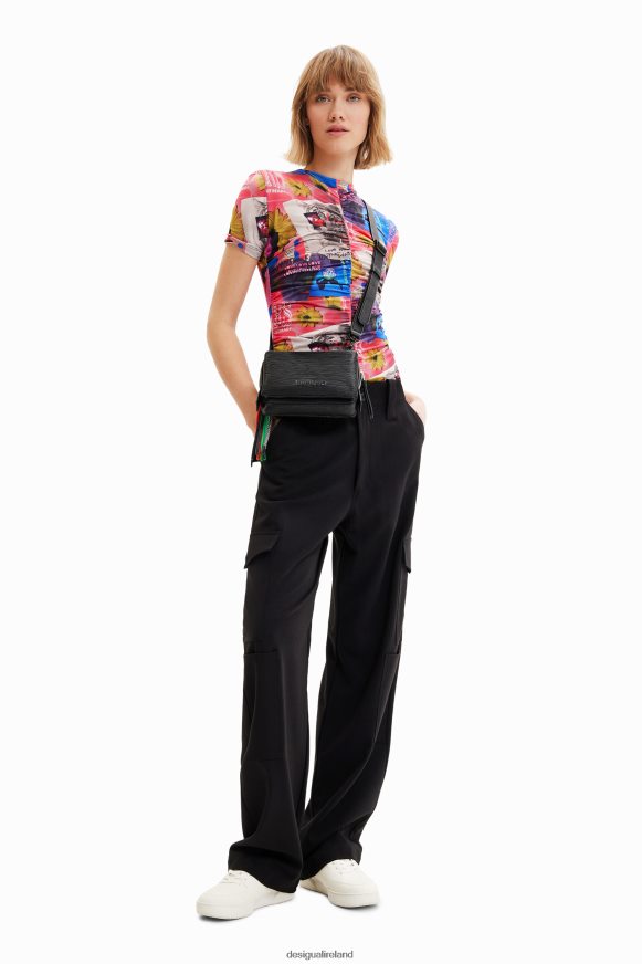Desigual Women Ruched collage bodysuit Clothing PFVZ0B741