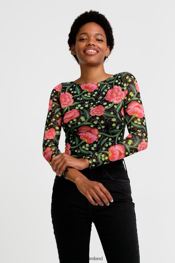 Desigual Women Slim floral bodysuit Clothing PFVZ0B1088