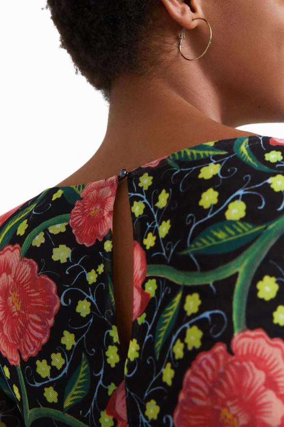 Desigual Women Slim floral bodysuit Clothing PFVZ0B1088