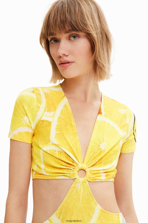 Desigual Women Smiley cut-out bodysuit Clothing PFVZ0B678