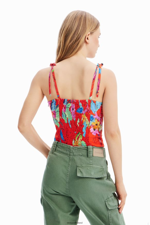 Desigual Women Tropical strappy corset bodysuit Clothing PFVZ0B514