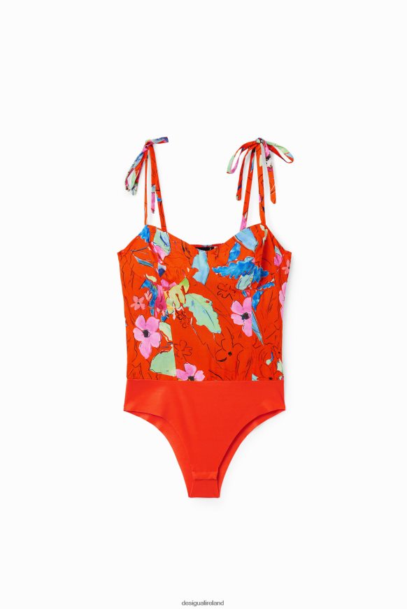 Desigual Women Tropical strappy corset bodysuit Clothing PFVZ0B514