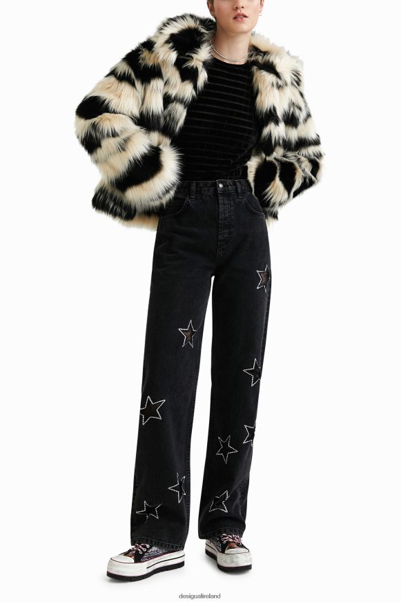 Desigual Women Velvety striped slim bodysuit Clothing PFVZ0B558