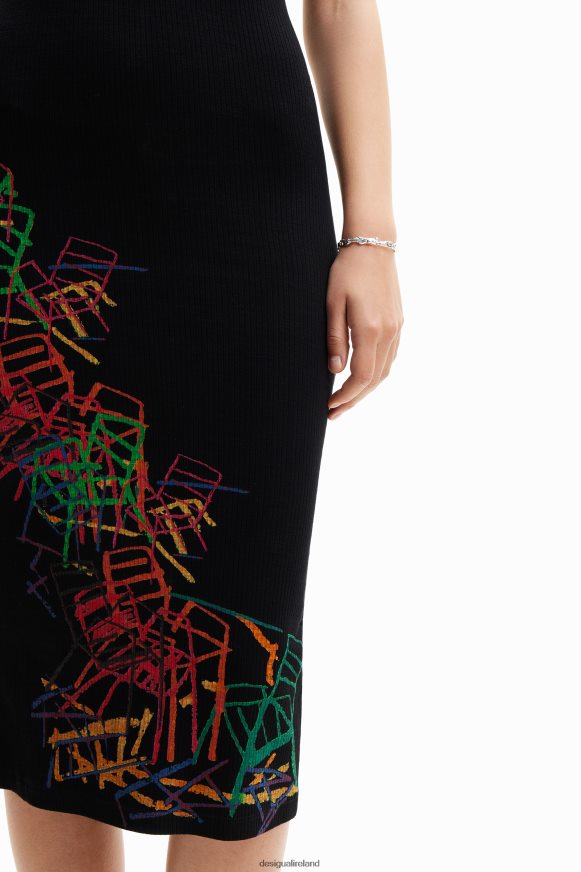 Desigual Women Arty slim strappy dress Clothing PFVZ0B321