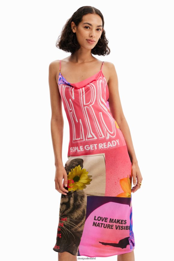 Desigual Women Collage lingerie midi dress Clothing PFVZ0B54